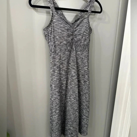 Prana Cali Razorback Tank Dress Gray Print Space Dye Women's Size Small - Picture 4 of 6